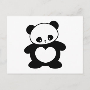 Cartão Postal Kawaii panda