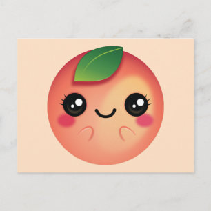 Cartão Postal Kawaii Peach