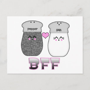 Cartão Postal Kawaii Sal e Pimenta BFF