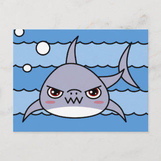 Cartão Postal Kawaii Shark