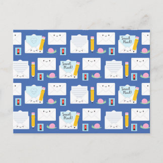 Cartão Postal Kawaii Snail Mail