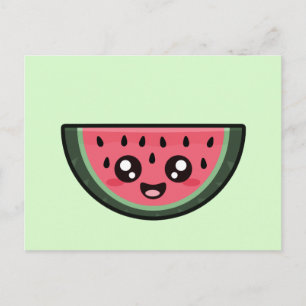 Cartão Postal Kawaii Watermelon