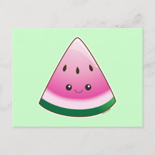 Cartão Postal Kawaii Watermelon
