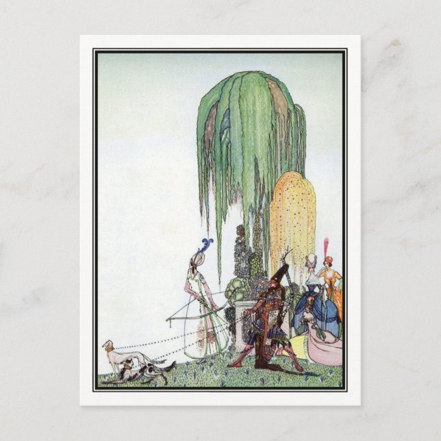 Cartão Postal Kay Nielsen - Em Pó e Crinolina (Frente)