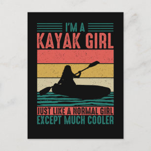 Cartão Postal Kayak Girl, mas mais legal