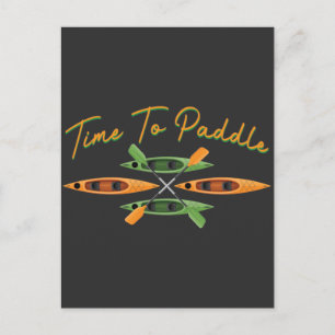 Cartão Postal Kayak Paddling Time Whitewater Paddle Boat Lover