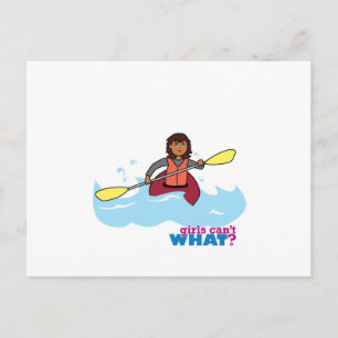 Cartão Postal Kayaking Girl