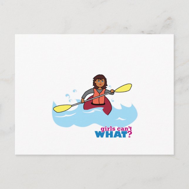 Cartão Postal Kayaking Girl (Frente)
