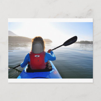Cartão Postal Kayaking na Ilha de Vancouver