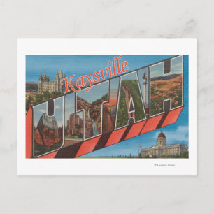 Cartão Postal Kaysville, Utah - Cenas com Letras Grandes