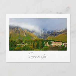 Cartão Postal Kazbegi Georgia Causa Montanhas Arco-Íris