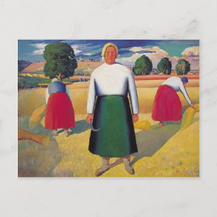Cartão Postal Kazimir Malevich - Ceifeiros