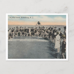Cartão Postal Keansburg NJ, A Jolly Crowd 1918 Vintage