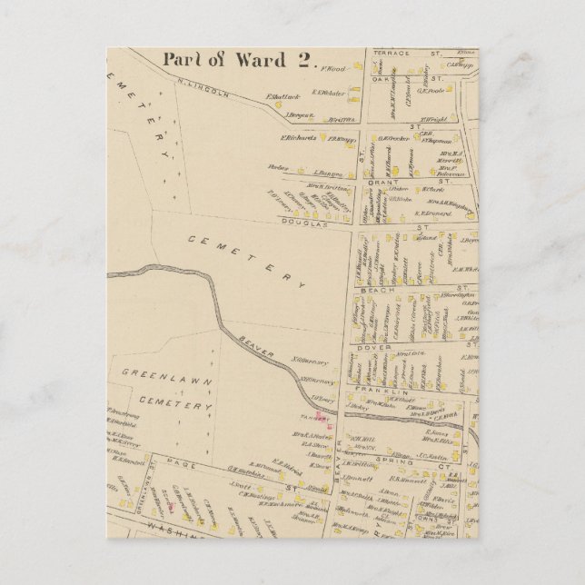 Cartão Postal Keene, Ward 2 (Frente)