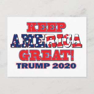 Cartão Postal Keep America Excelente Trump 2020