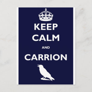 CARTÃO POSTAL KEEP-CALM-AND-CARRION