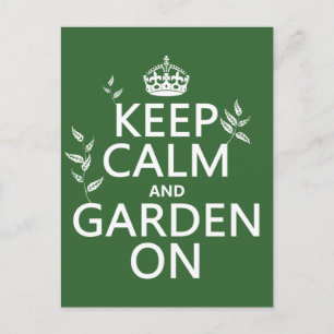 Cartão Postal Keep Calm and Garden On - All Colors