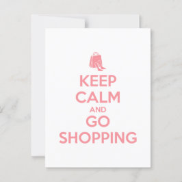 Cartão Postal Keep Calm and Go Shopping