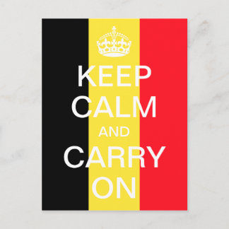 Cartão Postal KEEP CALM Personalizado e CARRY ON - bandeira da B