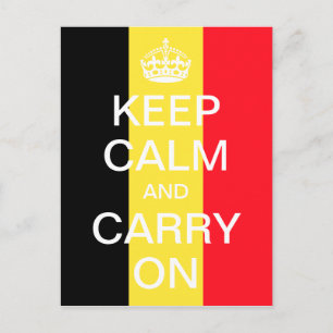 Cartão Postal KEEP CALM Personalizado e CARRY ON - bandeira da B