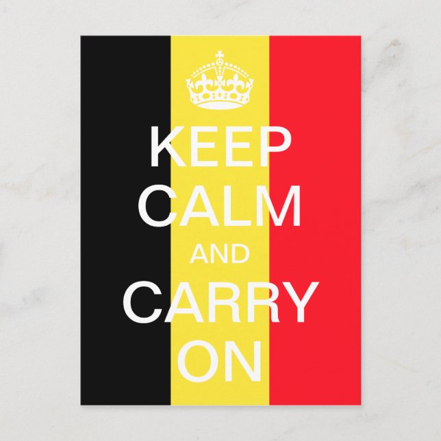 Cartão Postal KEEP CALM Personalizado e CARRY ON - bandeira da B (Frente)