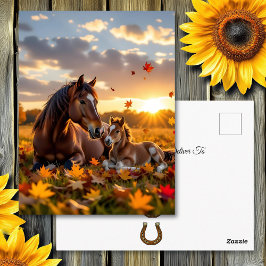 Cartão Postal Keeping in Touch | Horse Themed