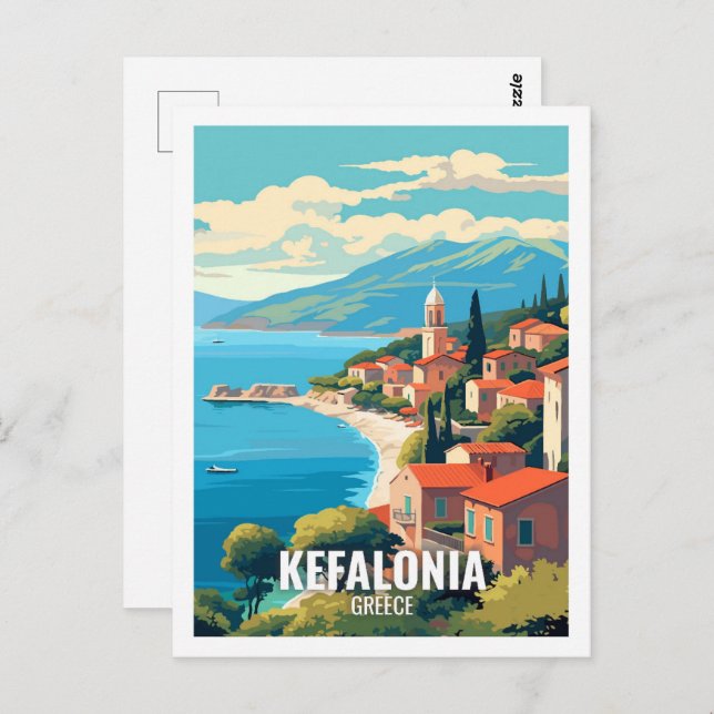 Cartão Postal Kefalonia Grécia (Frente/Verso)