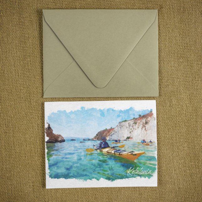 Cartão Postal Kefalonia Grécia Vista Costeira (kefalonia greece coastal view postcard)