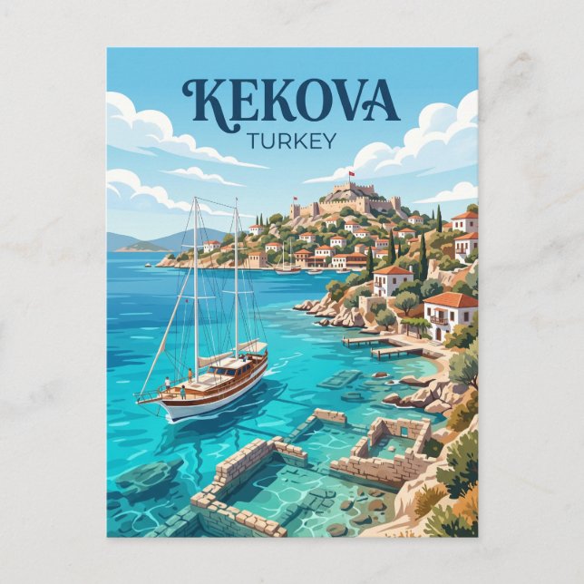Cartão Postal Kekova Turquia (Frente)