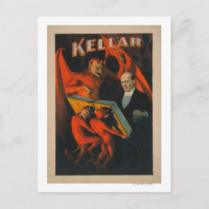 Cartão Postal Kellar Devil e Demônios com Poster de Magia