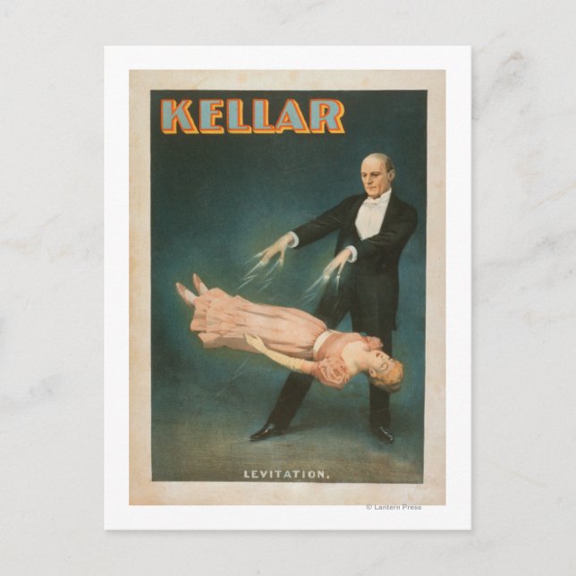 Cartão Postal Kellar Levitation Magic Poster nº 1 (Frente)