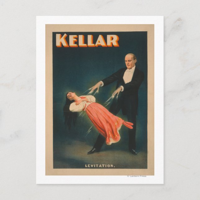 Cartão Postal Kellar Levitation Magic Poster nº 2 (Frente)
