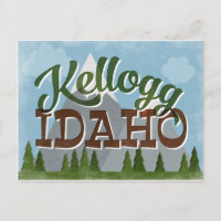 Kellogg Idaho Diversão Montanhas Retro Snowy