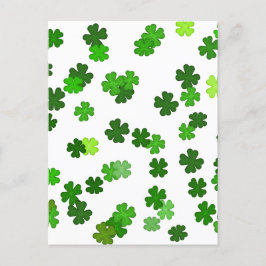 Cartão Postal Kelly Green "Shamrocks Caindo"