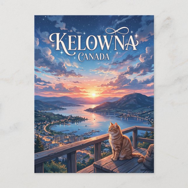 Cartão Postal Kelowna Canadá (Frente)