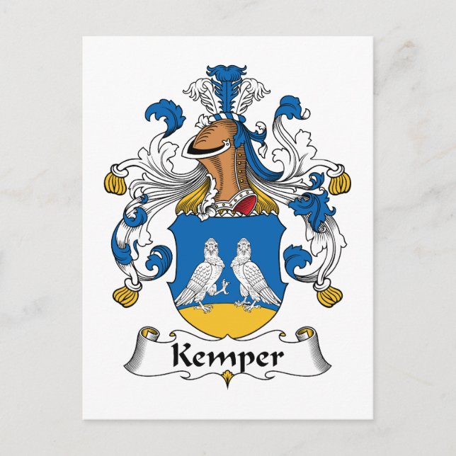 Cartão Postal Kemper Family Crest (Frente)