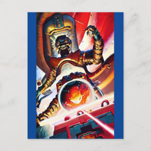 Cartão Postal Ken Gage dispara a arte retrô dos canhões a laser