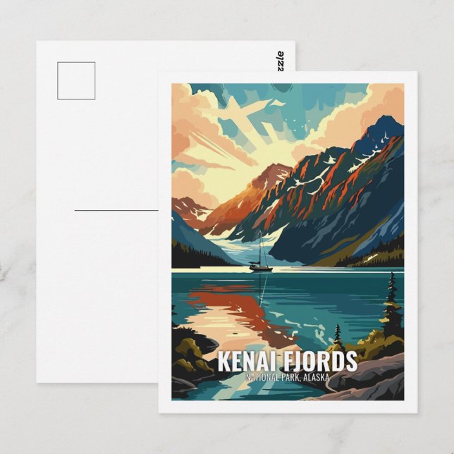 Cartão Postal Kenai Fjords National Park Alaska EUA (Frente/Verso)