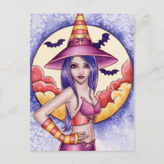 Cartão Postal Kenda - Cartão-postal da Bruxa do Halloween