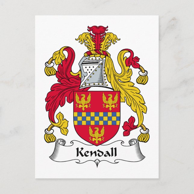 Cartão Postal Kendall Family Crest (Frente)