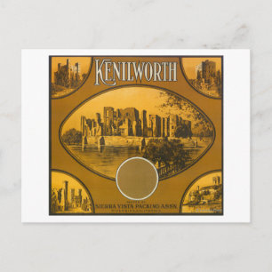 Cartão Postal Kenilworth rótulo laranjaRiverside, CA
