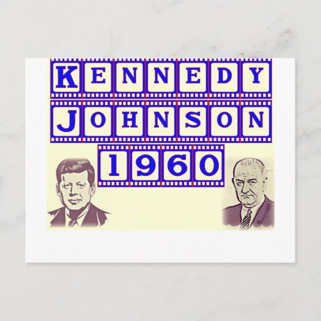 Cartão Postal Kennedy-Johnson 1960 (Frente)