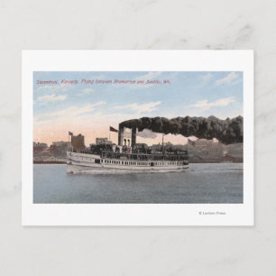 Cartão Postal Kennedy Steamboat saindo para Bremerton