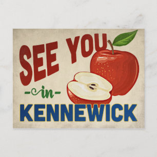 Cartão Postal Kennewick Washington Apple - Viagens vintage