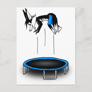 Cartão Postal Kenny na trampoline