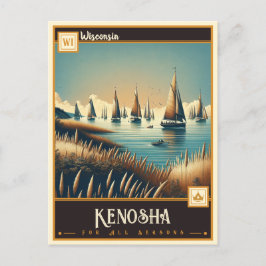 Cartão Postal Kenosha, Wisconsin | Vintage