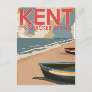Cartão Postal Kent, Poster de viagens de locomotivas da England
