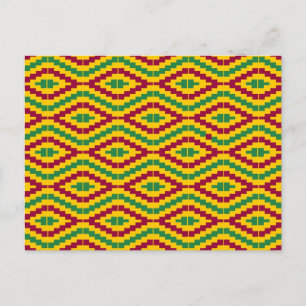 Cartão Postal Kente Africano, Feliz Kwanzaa