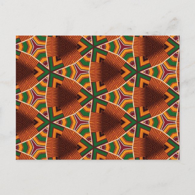 Cartão Postal Kente Geometrics Kwanza 2023 Afrocêntrico (Frente)