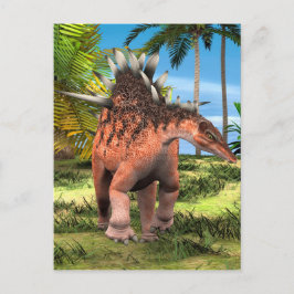 Cartão Postal Kentrosaurus Dinossauro Selva Arte Pré-Histórica